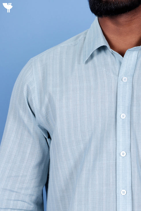 Regular Fit Khaadi Cotton Men’s Full Sleeved Shirt